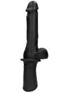 Vibrátory s přírazy: Přirážecí realistický vibrátor s varlaty Ouch! (SHOTS)