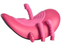 Erotický nábytek a bytové doplňky: Vibrační sedátko + 3 nástavce Ride-On (Vibepad)