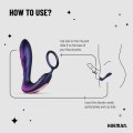 Vibrátor na prostatu s kroužkem na penis Black Hole (Hueman)