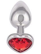 Anální kolíky s krystalem: Anální kolík se srdíčkem Jewel Small (California Exotic Novelties)