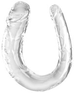 Dvojitá a oboustranná dilda: Dvojité dildo King Cock Clear Medium Double Trouble (Pipedream)