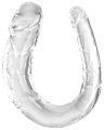 Dvojité dildo King Cock Clear Medium Double Trouble (Pipedream)