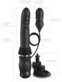 Přirážecí vibrátor s přísavkou a vibrační patronou Ultimate Silicone Thruster (Pipedream)