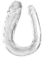 Dvojitá a oboustranná dilda: Dvojité realistické dildo King Cock Clear Large Double Trouble (Pipedream)