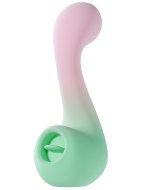 Dvojité a trojité vibrátory: Vibrátor/stimulátor s jazýčkem Melody (Blush)