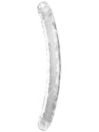 Dvojitá a oboustranná dilda: Oboustranné realistické dildo King Cock Clear 18" (Pipedream)