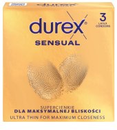 Tenké kondomy: Ztenčené kondomy Sensual - 3 ks (Durex)