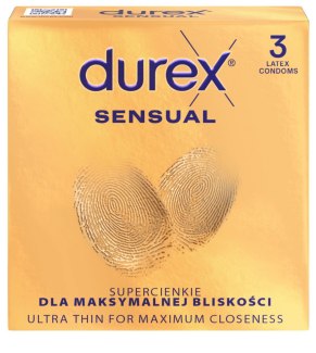 Ztenčené kondomy Sensual - 3 ks (Durex)