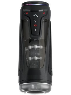 Přirážecí, vibrační a hřejivý masturbátor Moto-Bator Pro (Pipedream)