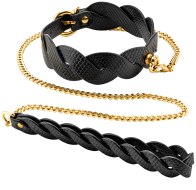 Obojky a vodítka: Pletený obojek s vodítkem (Guilty Pleasure)