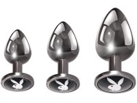 Anální kolíky s krystalem: Set kolíků se šperkem PLAYBOY Pleasure 3 Ways (Evolved)