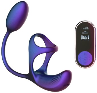 Kroužek na penis s análním vibrátorem Halo Orbit (Hueman)