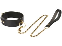 Obojky a vodítka: Kožený obojek s vodítkem Samurai (Liebe Seele)