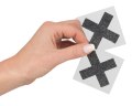 Lesklé černé samolepky na bradavky - tvar X (Cottelli)