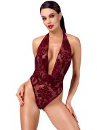 Sexy body: Body se sametovým květinovým potiskem (NOIR)