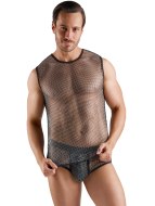 Pánská trička, tílka a topy: Síťované pánské tílko s lesklými kamínky (Svenjoyment)