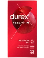 Tenké kondomy: Ztenčené kondomy Feel Thin - 12 ks (Durex)