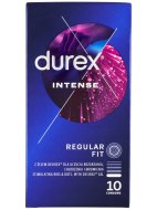 Vroubkované kondomy: Kondomy s vroubky a stimulačním gelem Intense - 10 ks (Durex)