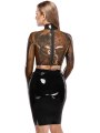 Latexový crop top s dlouhými rukávy (LATE X)