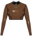 Latexový crop top s dlouhými rukávy (LATE X)