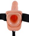 Dutý připínací penis Hollow Strap-On With Balls 7" (Pipedream)