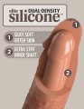 Realistický vibrátor s přísavkou Dual Density 8" (Pipedream)