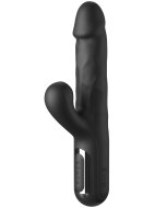 Vibrátory s přírazy: Přirážecí vibrátor s králíčkem Sonix Silicone Thruster (Pipedream)