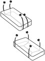 Pouta na postel Wraparound Mattress Restraints (Pipedream)