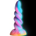 Světélkující dildo s přísavkou Moon Rider (XR Brands)