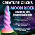 Světélkující dildo s přísavkou Moon Rider (XR Brands)