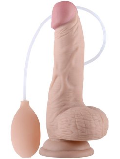 Stříkací dildo s přísavkou Soft Ejaculation Cock with Balls 8" (Lovetoy)