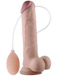 Stříkací dildo s přísavkou Soft Ejaculation Cock with Balls 9" (Lovetoy)