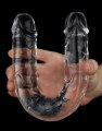 Oboustranné dildo Flawless Clear 12" (Lovetoy)