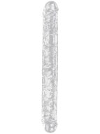 Dvojitá a oboustranná dilda: Oboustranné dildo Flawless Clear 12" (Lovetoy)