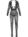 Síťovaný catsuit s krajkou a otvorem v rozkroku Fantasy (Cottelli)