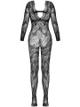 Síťovaný catsuit s krajkou a otvorem v rozkroku Fantasy (Cottelli)