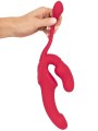 Vibrační samodržící připínák s análním vajíčkem Triple Teaser RC (Strapless Strap-On)