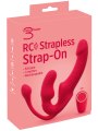 Vibrační samodržící připínák s análním vajíčkem Triple Teaser RC (Strapless Strap-On)
