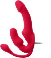 Vibrační samodržící připínák s análním vajíčkem Triple Teaser RC (Strapless Strap-On)