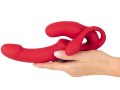 Vibrační samodržící připínák s análním vajíčkem Triple Teaser RC (Strapless Strap-On)