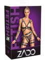 Kožená řemínková BDSM souprava s pouty (ZADO)