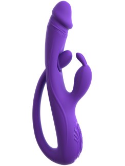 Vibrátor s králíčkem a stimulátorem (Sweet Smile)