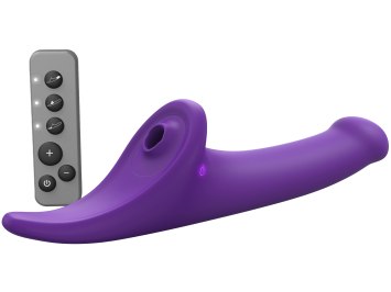 Vibrační strapon s jazýčkem - velikost S (Strap-On-Me)