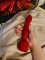 Hřejivá masážní hlavice/vibrátor Heating Wand Red (Lola Games)
