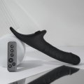 Realistický vibrační strapon s jazýčkem - vel. L (Strap-On-Me)