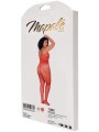 Síťovaný catsuit se srdíčky a kamínky - plus size (Mapalé)