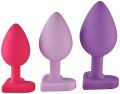 Set análních kolíků Heart Plug Set - 3 ks (Dream Toys)