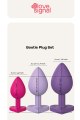 Set análních kolíků Heart Plug Set - 3 ks (Dream Toys)
