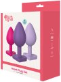 Set análních kolíků Heart Plug Set - 3 ks (Dream Toys)