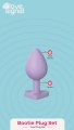 Set análních kolíků Heart Plug Set - 3 ks (Dream Toys)